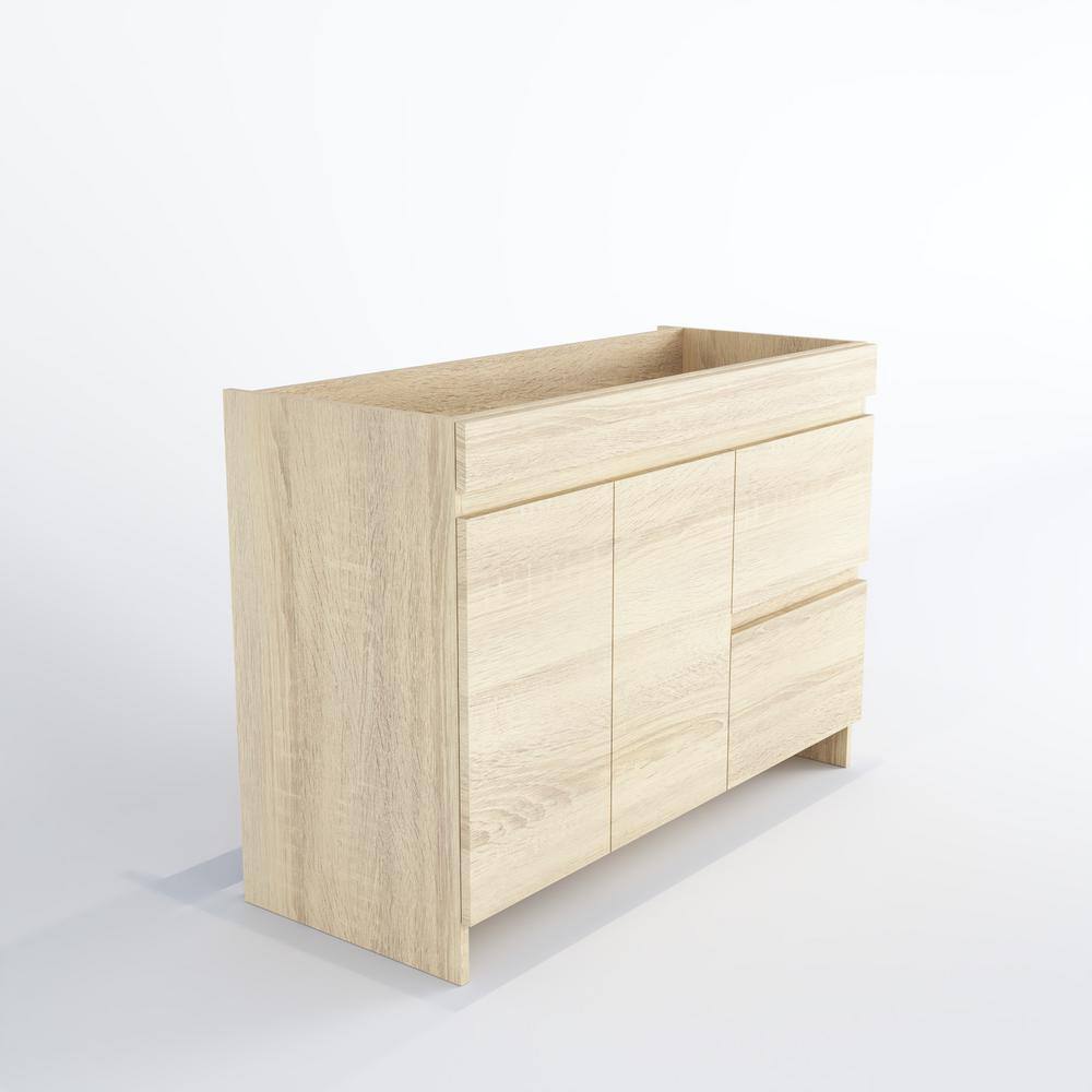 Cinnamon 48" Light Wood Freestanding Bathroom Vanity Base