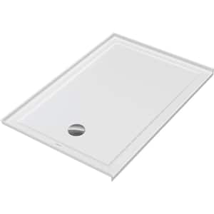 Architec 54 in. L x 36 in. W Alcove Shower Pan Base with Left Drain in White