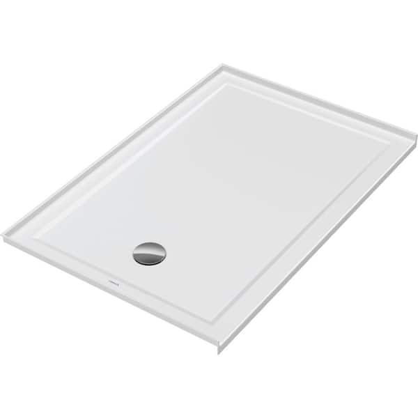 Duravit Architec 54 in. L x 36 in. W Alcove Shower Pan Base with Left Drain in White