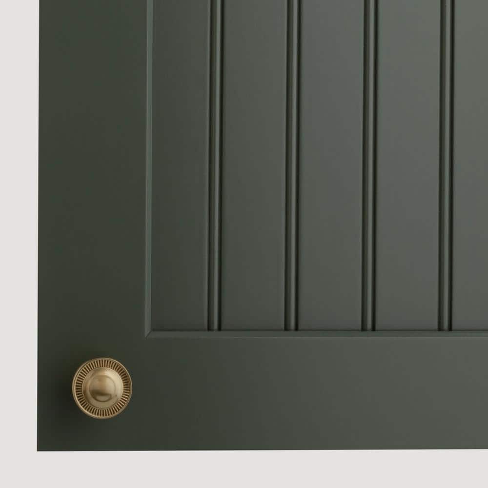 Minted Satin Brass Round Knob with Mounting Hardware