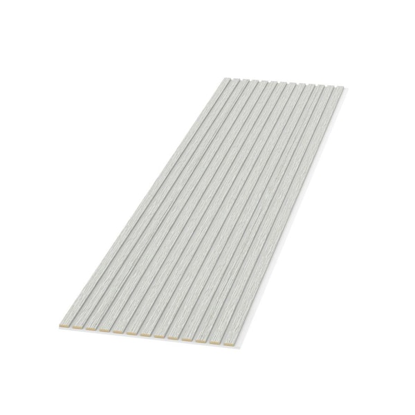 Ejoy 24 in. x 94.5 in. x 0.8 in. Acoustic Vinyl Wall Siding Panel in White Grey Color with White Base (Set of 1-Piece)