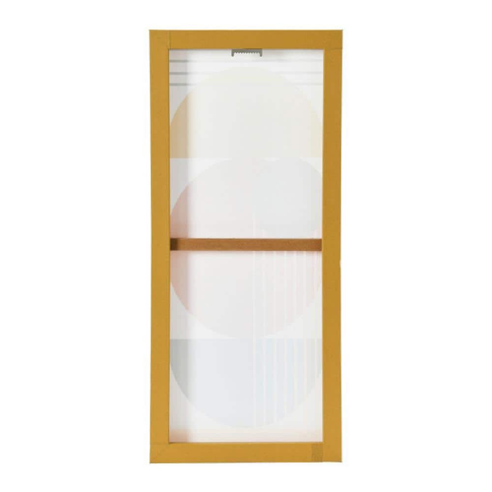 Modern Multicolor Abstract Canvas with Blonde Frame