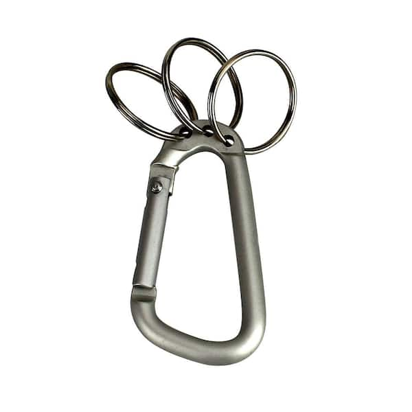 Unique Bargains Aluminum D Ring Carabiner with 3 Key Ring Green 1 Pc