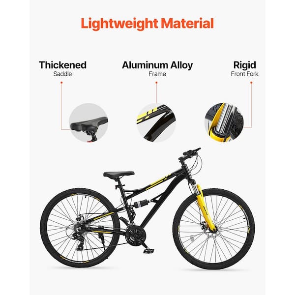 SKYSHALO Mountain Bike, Dual Disc Brakes, 29 in. MTB Bicycle with