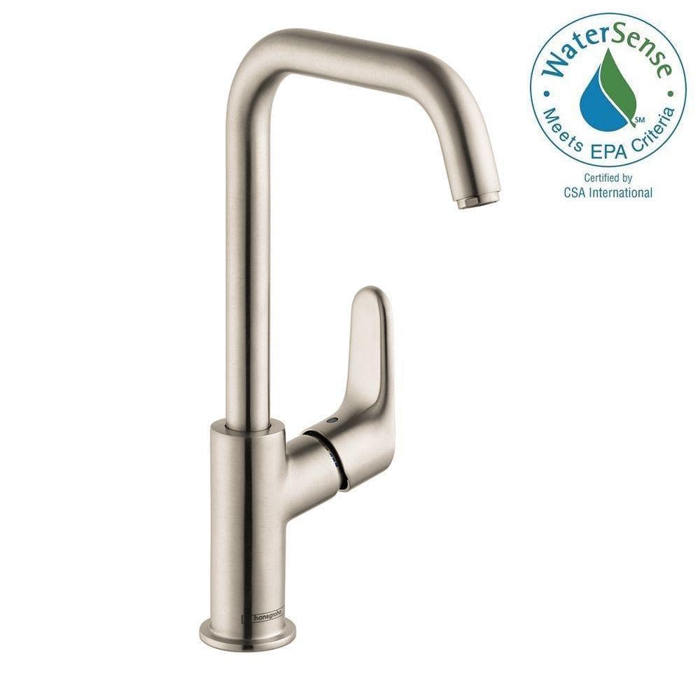Hansgrohe Focus E 240 1-Handle High-Arc Single-Hole Bathroom Faucet in Brushed Nickel -  31609821