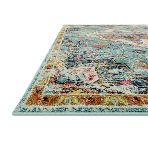 Nadia Blue/Midnight 4 ft. x 5 ft. 7 in. Transitional 100% Polypropylene Area Rug