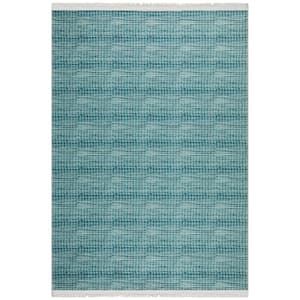 Non Shedding Washable Wrinkle-free Cotton Flatweave Solid 4x6 Indoor Area Rug, 4 ft. x 6 ft., Blue