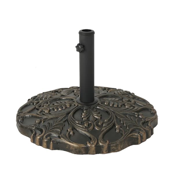 Noble House Calvin 62.79 lbs. Concrete Patio Umbrella Base in Hammered Dark Copper
