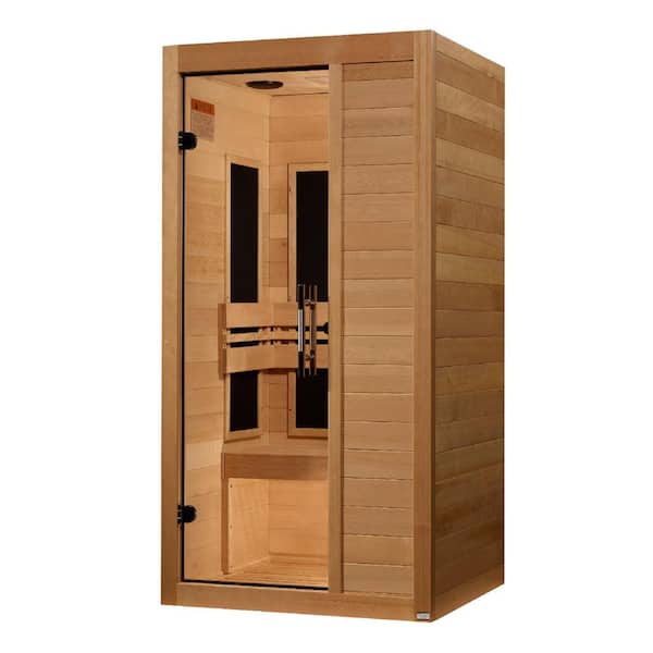 Maxxus Yoga Series 1-2 Person Indoor Wood Infrared Sauna with Red