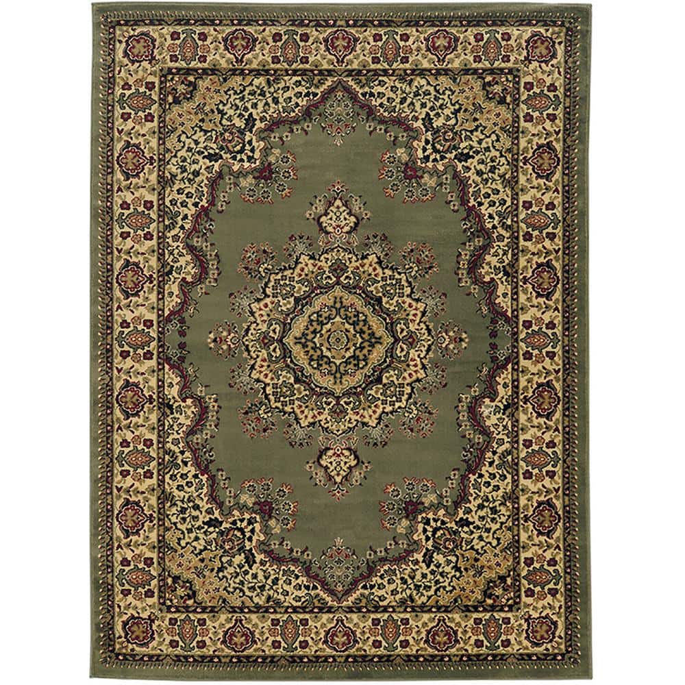 Castello Sage 3 ft. x 5 ft. Traditional Oriental Medallion Area Rug