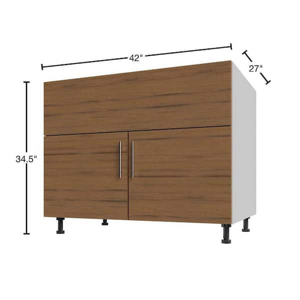 WeatherStrong Miami Teak Matte 42 in. x 34.5 in. x 27 in. Flat