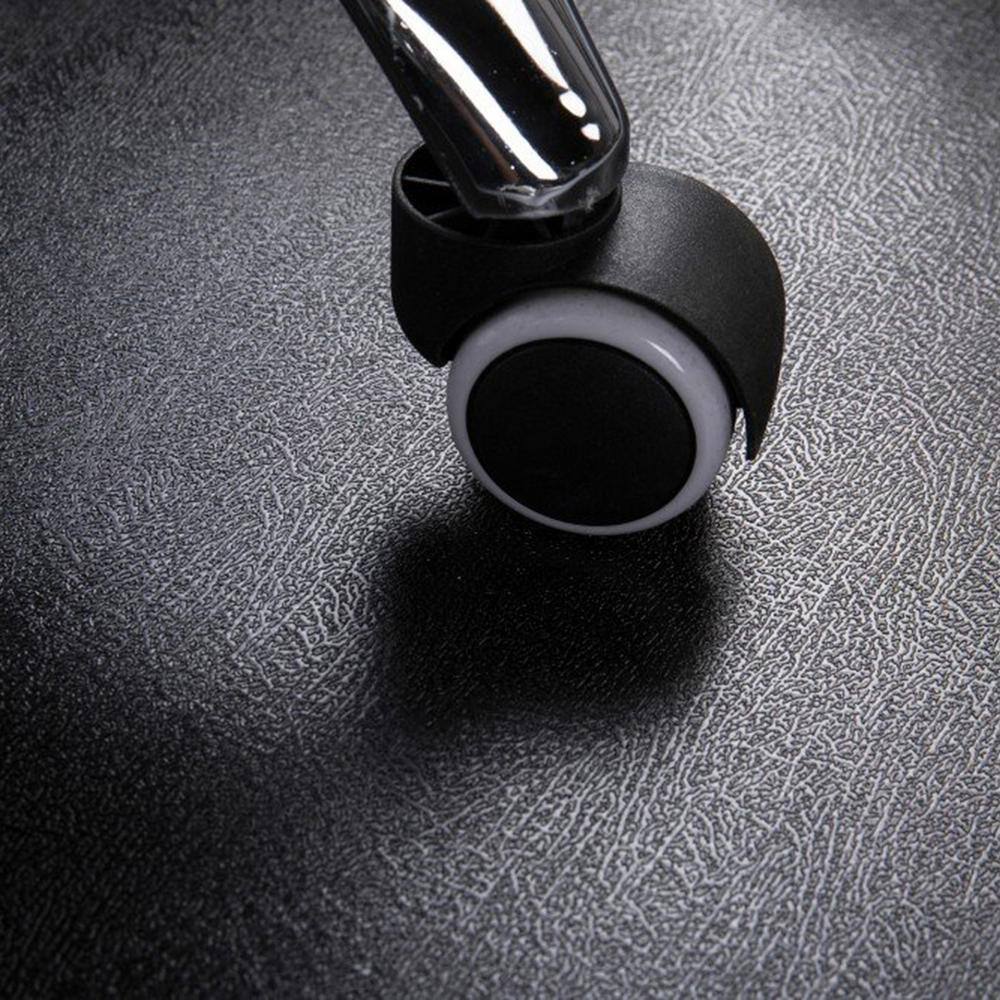 Black Scratch-Resistant Polypropylene Office Chair Mat for Hard Floors