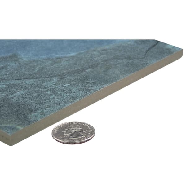 EMSER TILE Mizzoni Aqua 6 in. x 6 in. Matte Porcelain Floor and