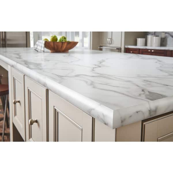 4 ft. x 8 ft. Laminate Sheet in 180fx Calacatta Marble with SatinTouch Finish