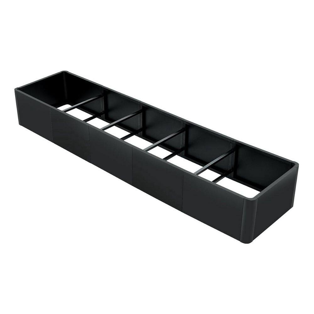 70 in. x 20.5 in. x 12 in. Black Metal Rectangle Planter Box with Open Bottom, Snap-on Assembly for Flowers & Herbs price history on PriceWatchPro