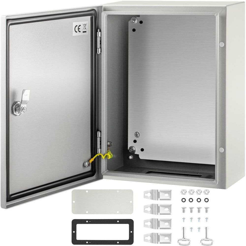 Carbon Steel Electrical Enclosure Box 16 in. x 12 in. x 6 in. with Hinged Cover, IP66 Rated, Wall Mount, Outdoor Rated price history on PriceWatchPro