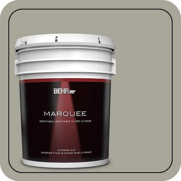 BEHR MARQUEE 5 gal. #N370-4A Historical Gray Flat Exterior Paint & Primer