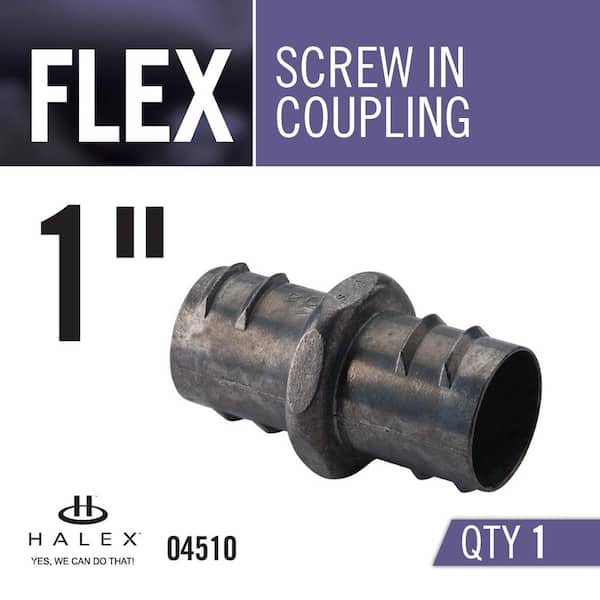 Halex 1 in. Flexible Metal Conduit (FMC) Screw-In Coupling 04510