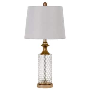 26.5 in. Copper Standard Light Bulb Bedside Table Lamp
