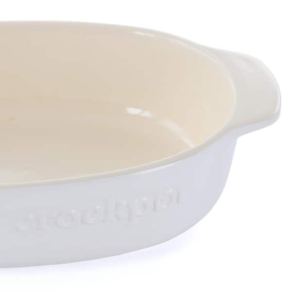 Crock-Pot Artisan 4 Qt. Red Stoneware Bake Pan 985112845M - The Home Depot