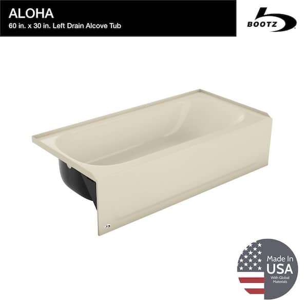 aloha•*¨*•.¸♬︎ Bootz Industries Aloha 60 in. x 30 in. Alcove Soaking Bathtub with