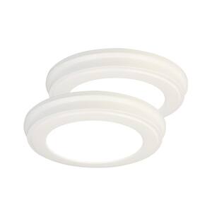 11 in. White Color Changing LED Ceiling Flush Mount (2-Pack)