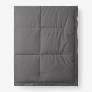 LaCrosse Down Pewter Cotton Twin Blanket