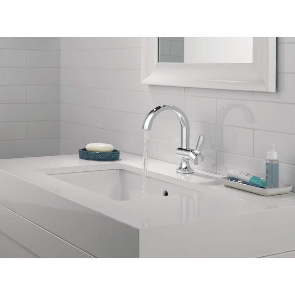 Albion Chrome Single Hole Bathroom Faucet with Pop-Up Drain
