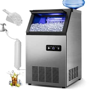 TYLZA Upgraded Commercial Ice Maker 130 LBS/24H,15 Wide Under Counter Ice  Maker with 35LBS Ice Capacity,45Pcs Clear Ice Cubes Built-in or