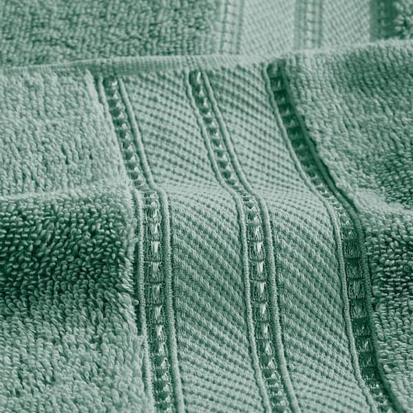 MODERN THREADS 6-Piece Organic Vines Sage Green Yarn Dyed Towel Set  5YDJQORG-SGE-ST - The Home Depot