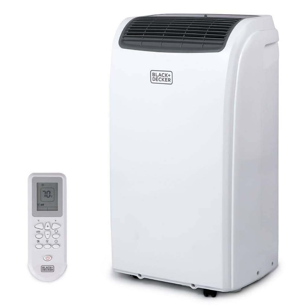 BLACK+DECKER BPT10HWTB 10,000 BTU SACC/CEC (14,000 BTU ASHRAE) Portable Air  Conditioner with Heat, White 