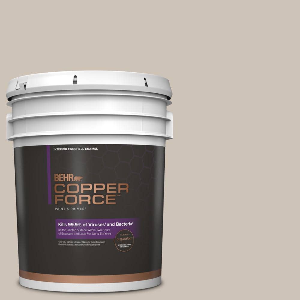 COPPER FORCE 5 gal. 720C3 Wheat Bread Eggshell Enamel Virucidal and Antibacterial Interior