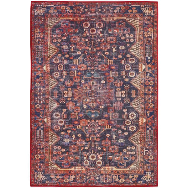 Nourison Fulton Red doormat 2 ft. x 3 ft. Abstract Traditional Area Rug