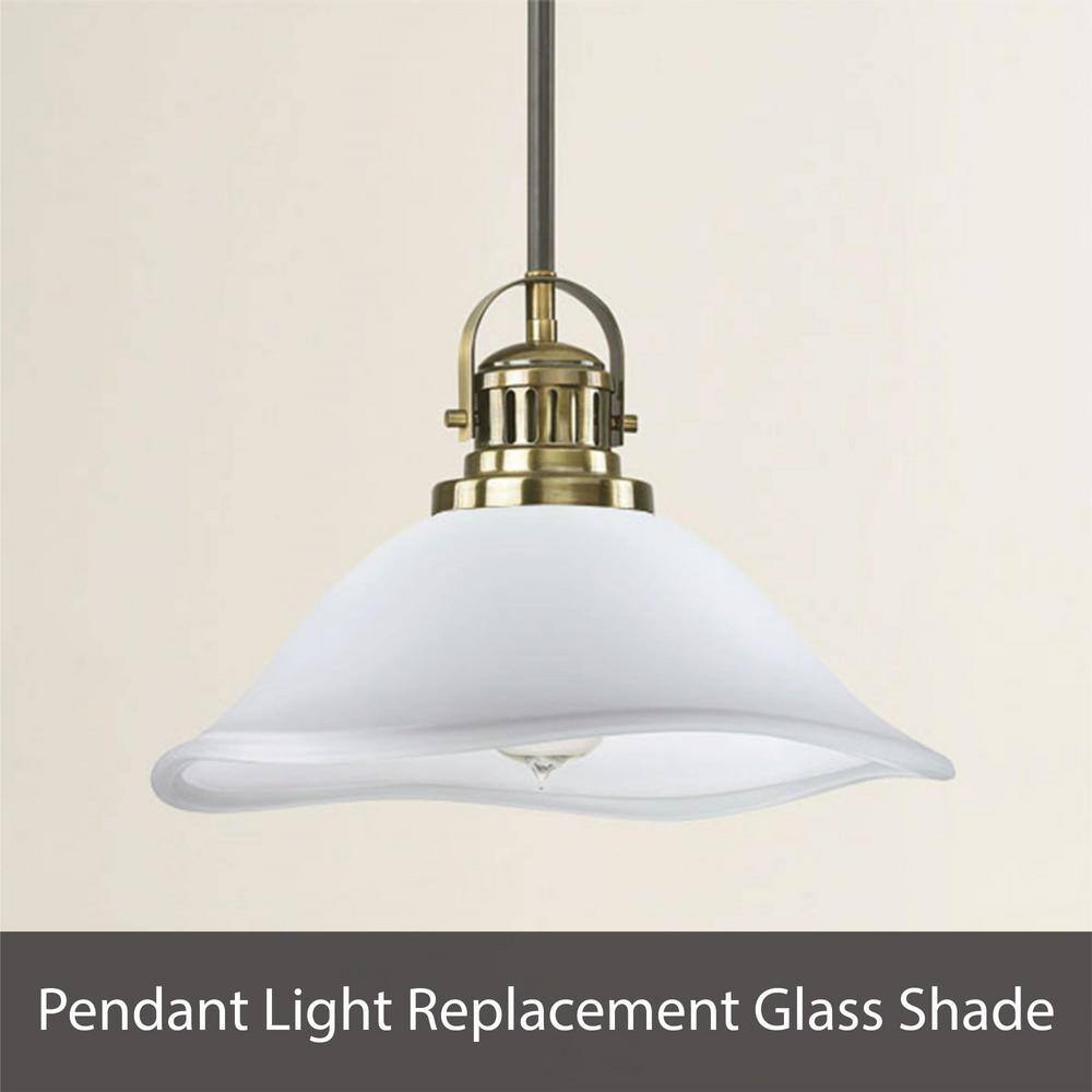 Clear and Sandblasted Glass Bowl Shade, 9.88" Diameter