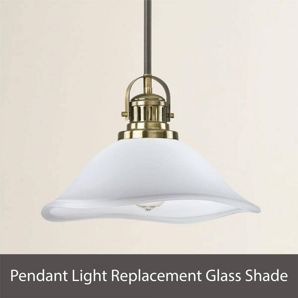 Frosted White Glass Bowl Shade for Lamps and Fixtures