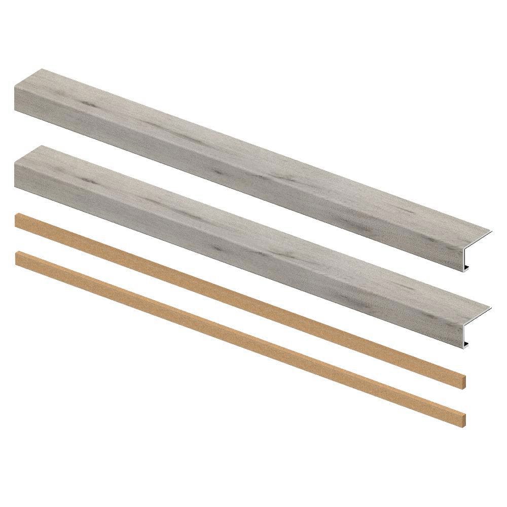 Kacee Canyon Oak 6.5 mm x 46 in. x 4 in. Exact Match Large Square Nose Open Stair Return/Landing Kit (2-Pack) price history on PriceWatchPro