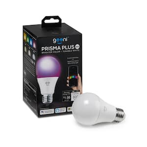60-Watt Equivalent Prisma Plus 800 A19 Dimmable and Tunable White LED Light Bulb Multicolor Wi-Fi Smart 2000-6500K