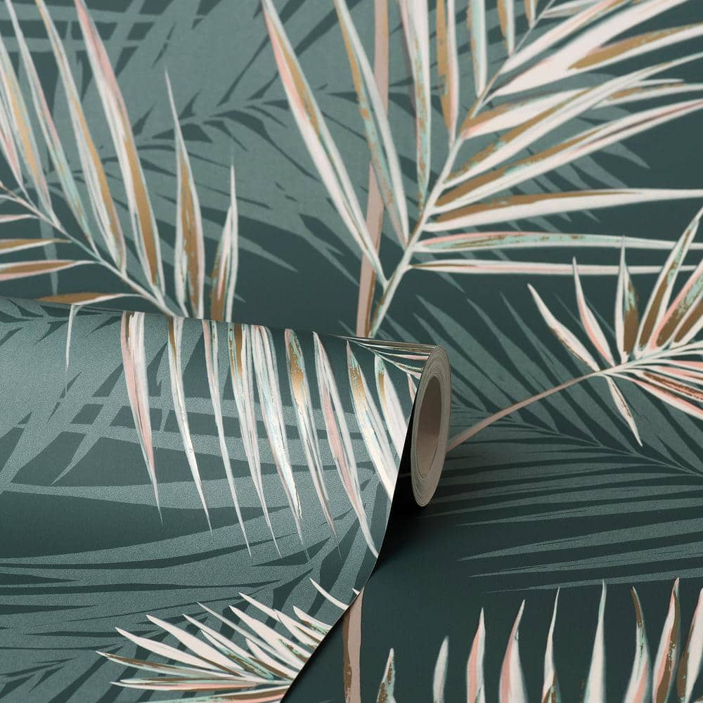 Evergreen Botanical Matte Finish Unpasted Wallpaper Roll