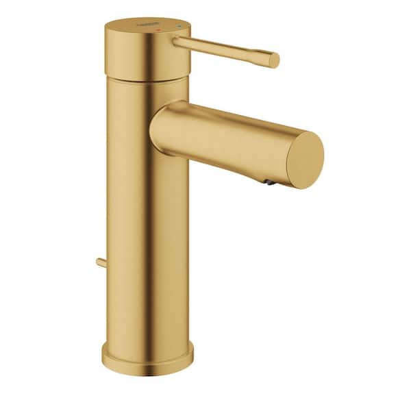 GROHE Essence New Single Hole Single-Handle 1.2 GPM Bathroom Faucet in Brushed Cool Sunrise