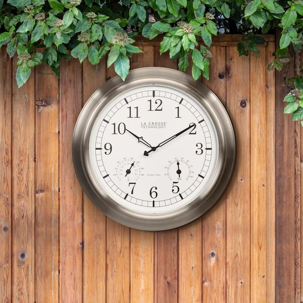 La Crosse Technology 17.9 in. Indoor and Outdoor Stainless Steel