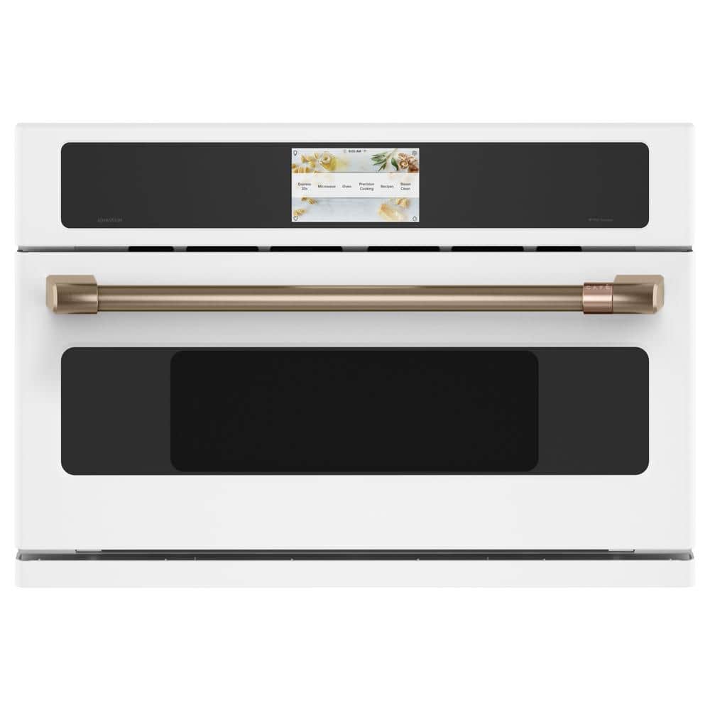 30 in Wide 1.7 cu ft Smart Electric Wall Oven and Microwave Combo with 120V Advantium Technology in Matte White