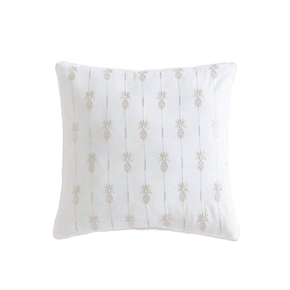 King White Cotton Bedspread Set with Decorative Pillow