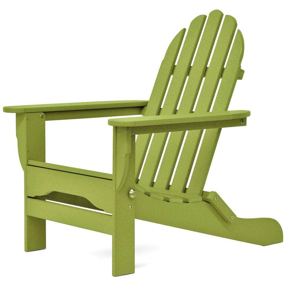 DUROGREEN Icon Lime Green Plastic Folding Adirondack Chair