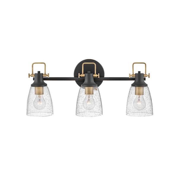 Easton 24.0 in. 3-Light Black Vanity Light