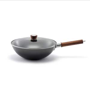 Dragon 12 inch Carbon Steel Wok with Lid