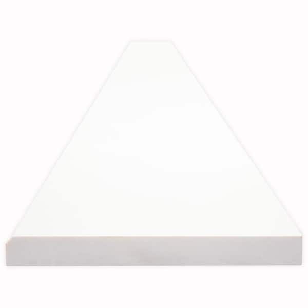 MSI Bright White 6 in. x 73 in. Polished Engineered Marble Single
