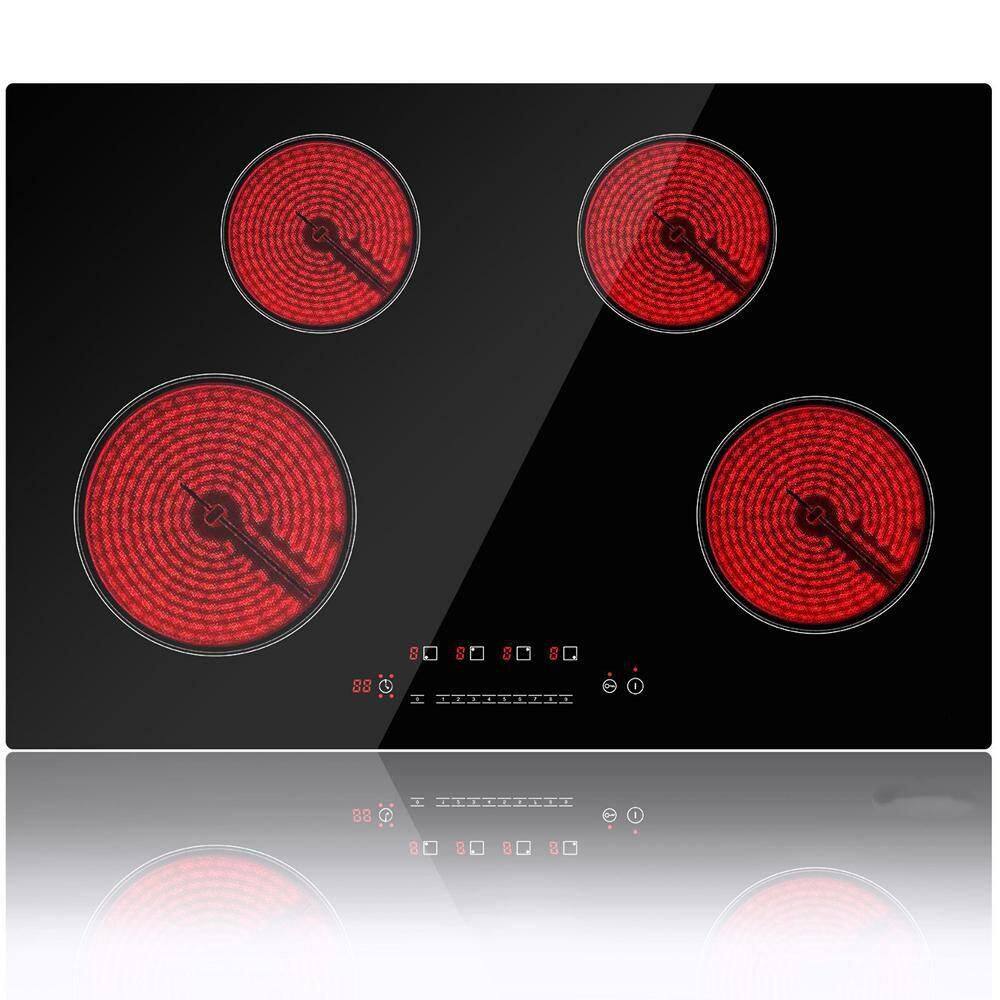 30 in. 4-Elements Radiant Electric Cooktop in Black with Smooth Glass Surface and Sensor Touch Control price history on PriceWatchPro