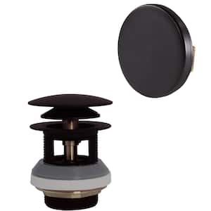 1-1/2 in. NPSM Integrated Overflow Round Tip-Toe Bath Drain with Illusionary Overflow Cover, Oil Rubbed Bronze