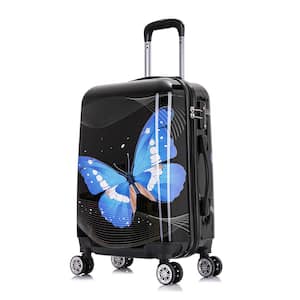Black Butterfly Prints Light-Weight Hardside Spinner 22 in. Carry-On