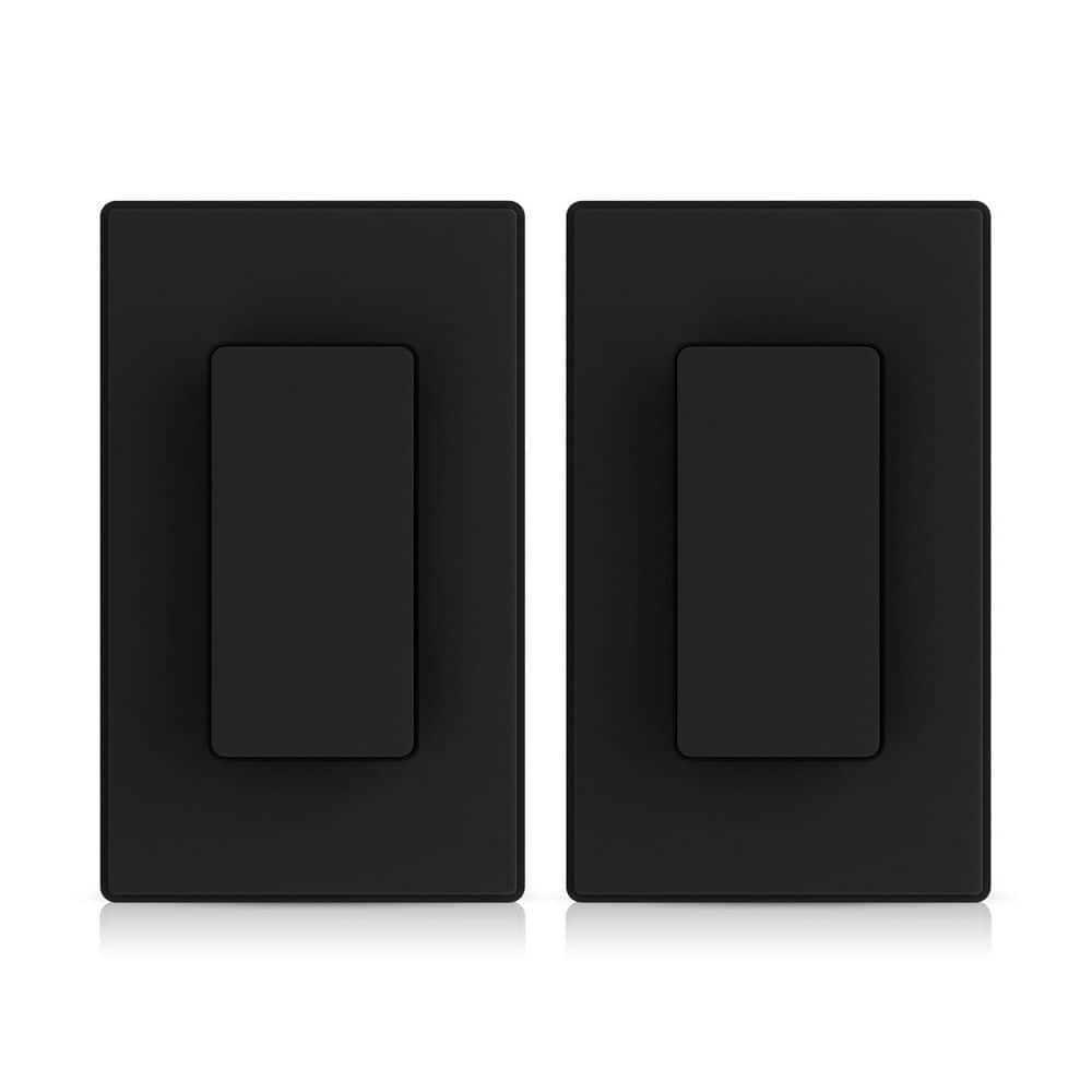 Smart Light Rocker Switch Single Pole, 2.4GHz Wi-Fi Light Switch Compatible w/Alexa and Google Assistant, Black 2-Pieces price history on PriceWatchPro